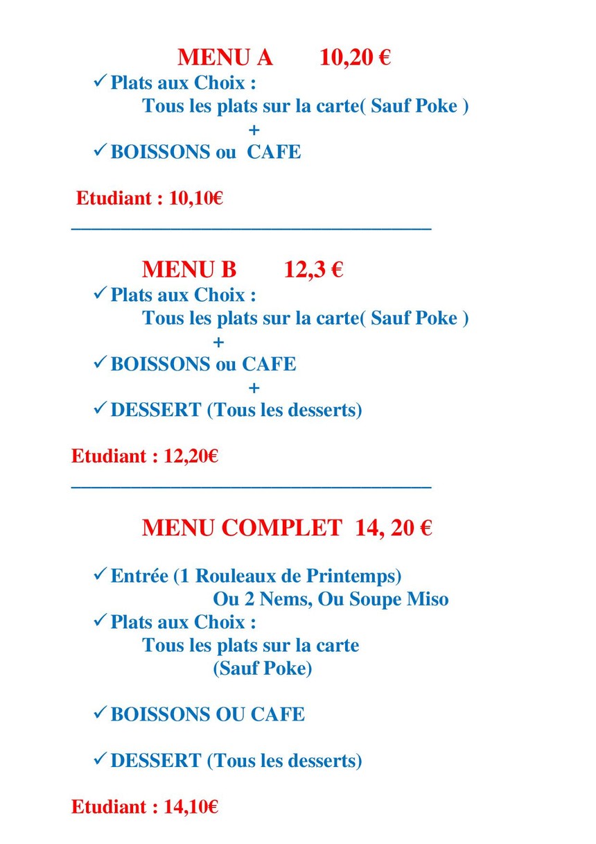Chez Mimi menu 2