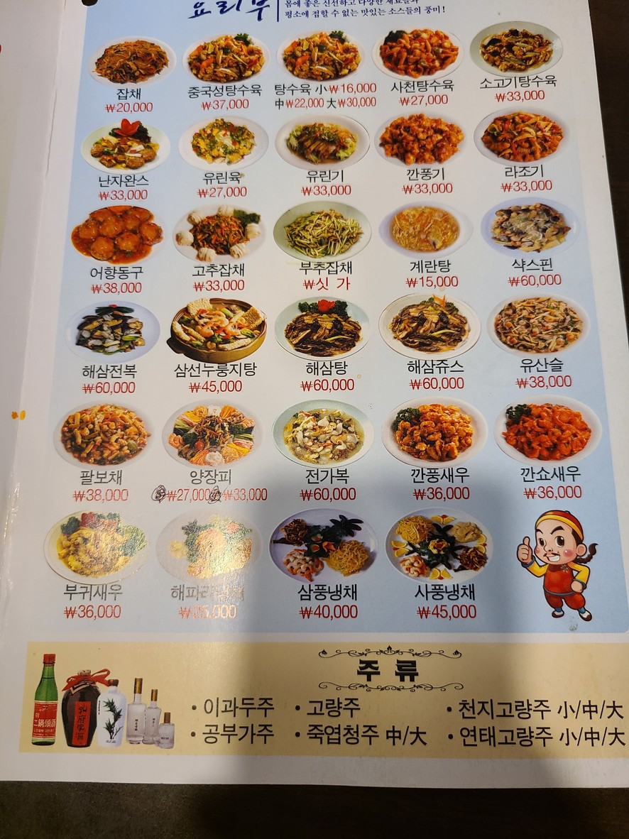 Junggukseong menu 2