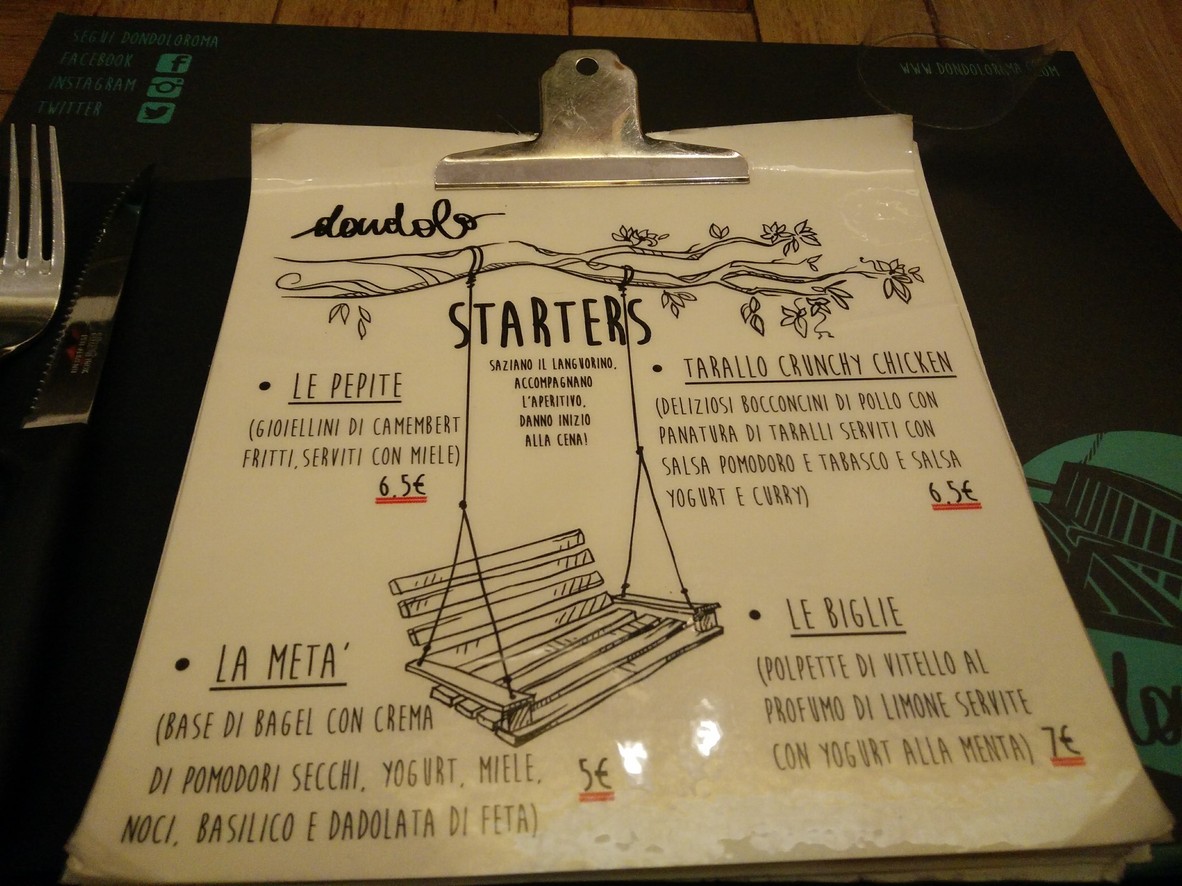 Dondolo menu 1