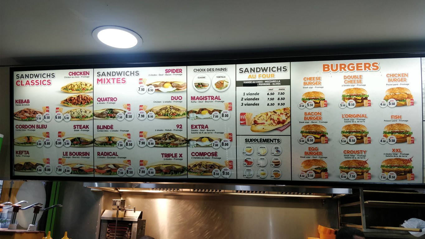 Buffet de Sèvres menu 1