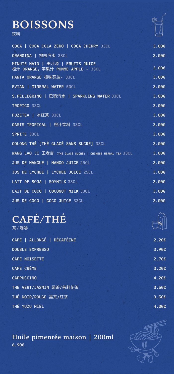 La Pâte à Nouilles menu 3