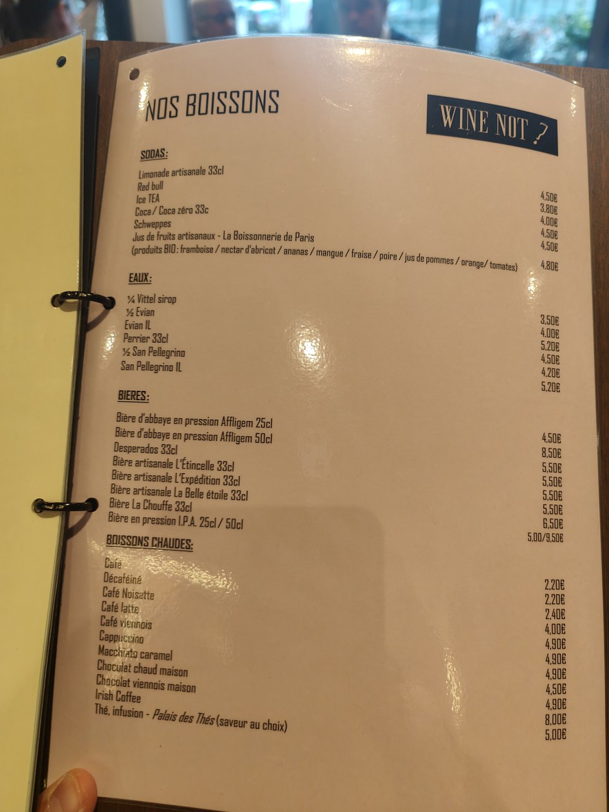 WINE NOT menu 6
