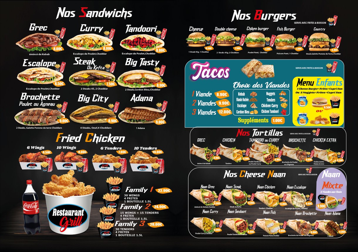 Restaurant Grill menu 2