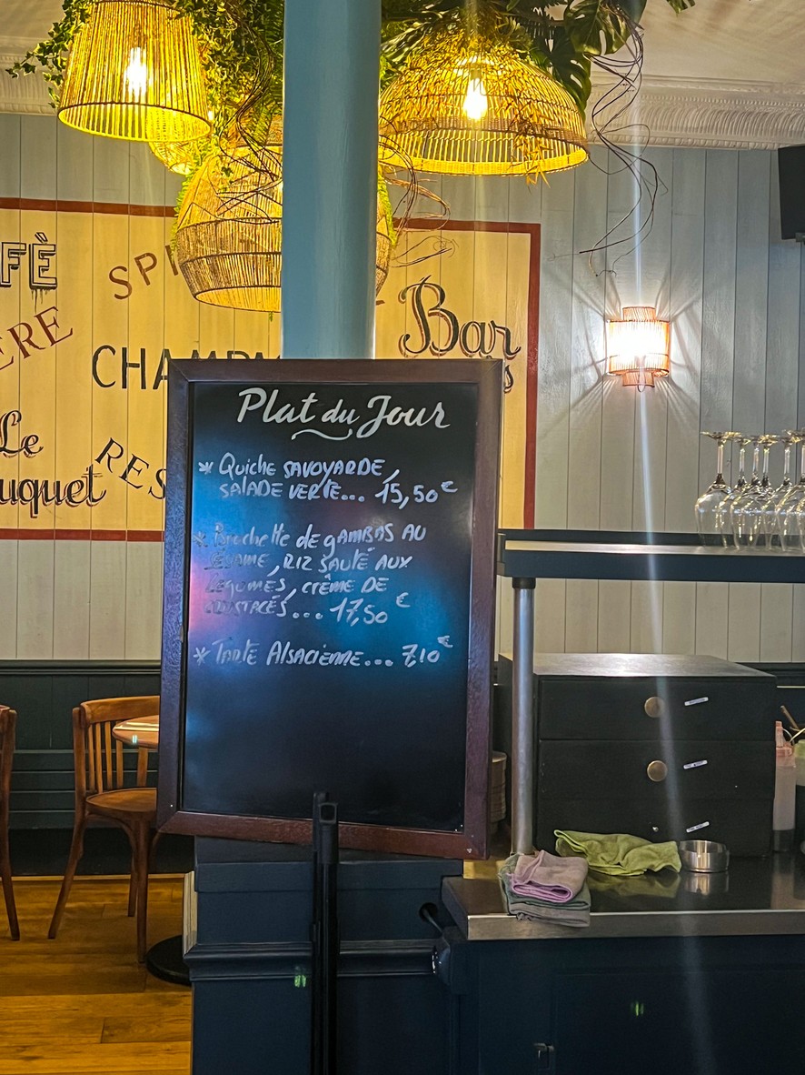 Le Bouquet Wagram...Brasserie...Café menu 2