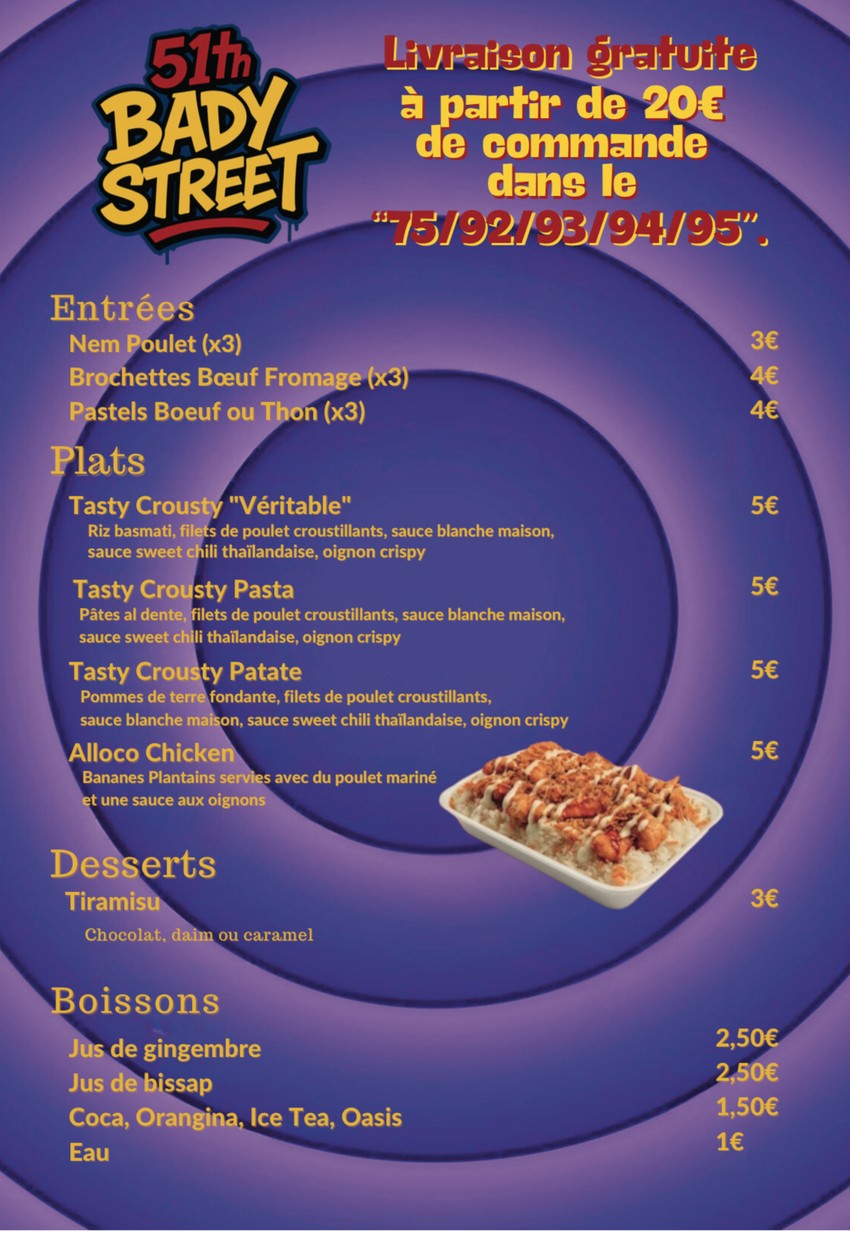 51TH BADY STREET menu 2