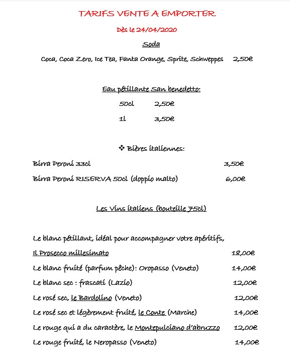Le Belvédère menu 3