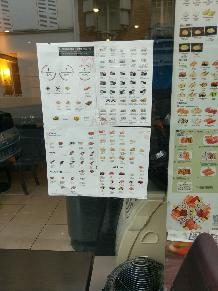 Fun Sushi menu 1