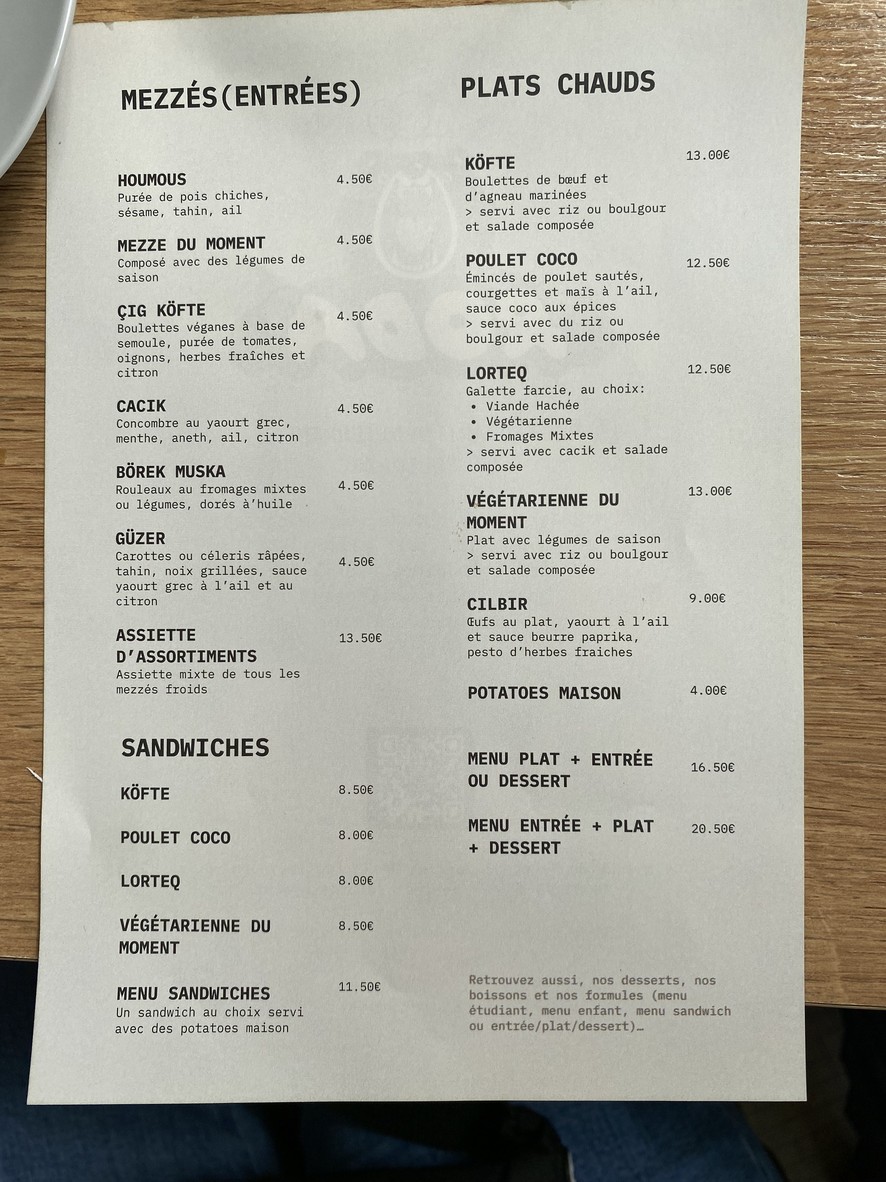 Roda Restaurant menu 2