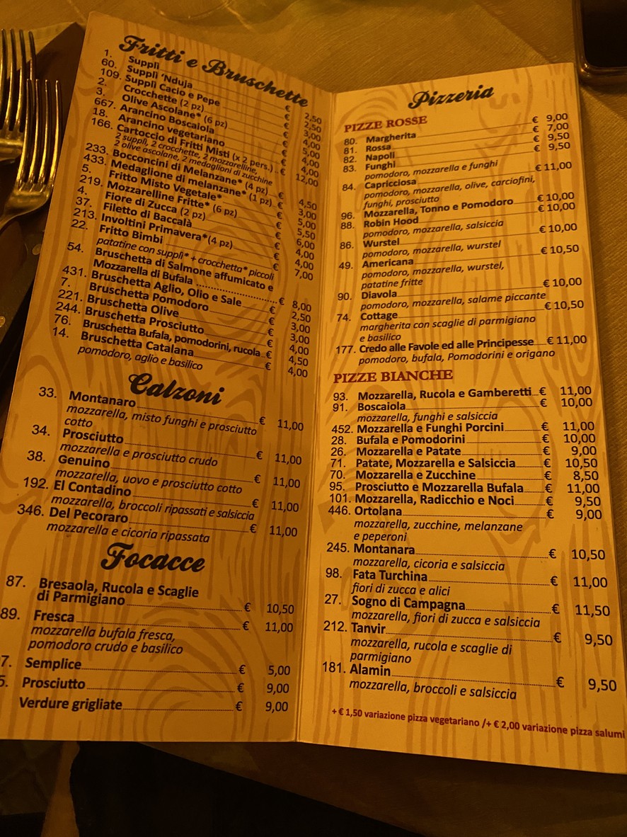 Cottage menu 2