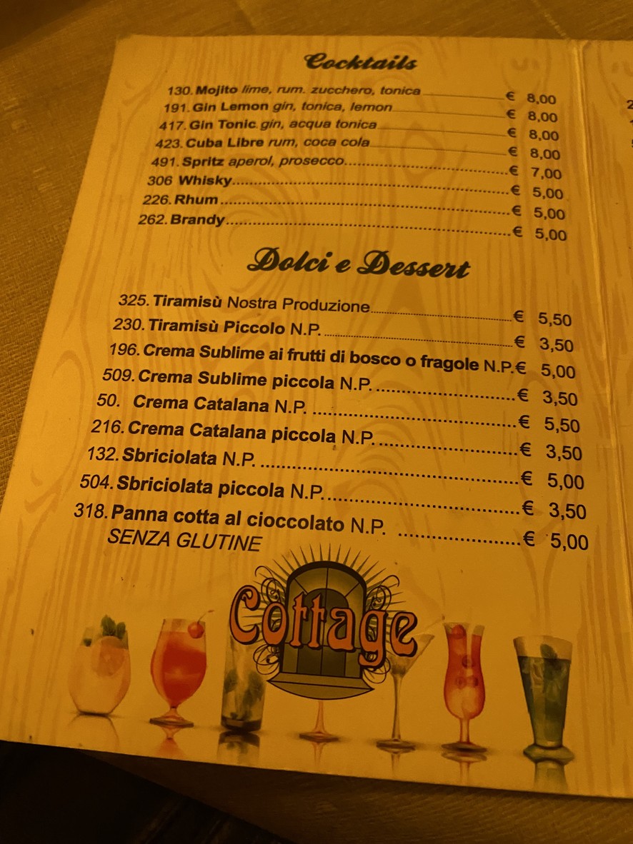 Cottage menu 4