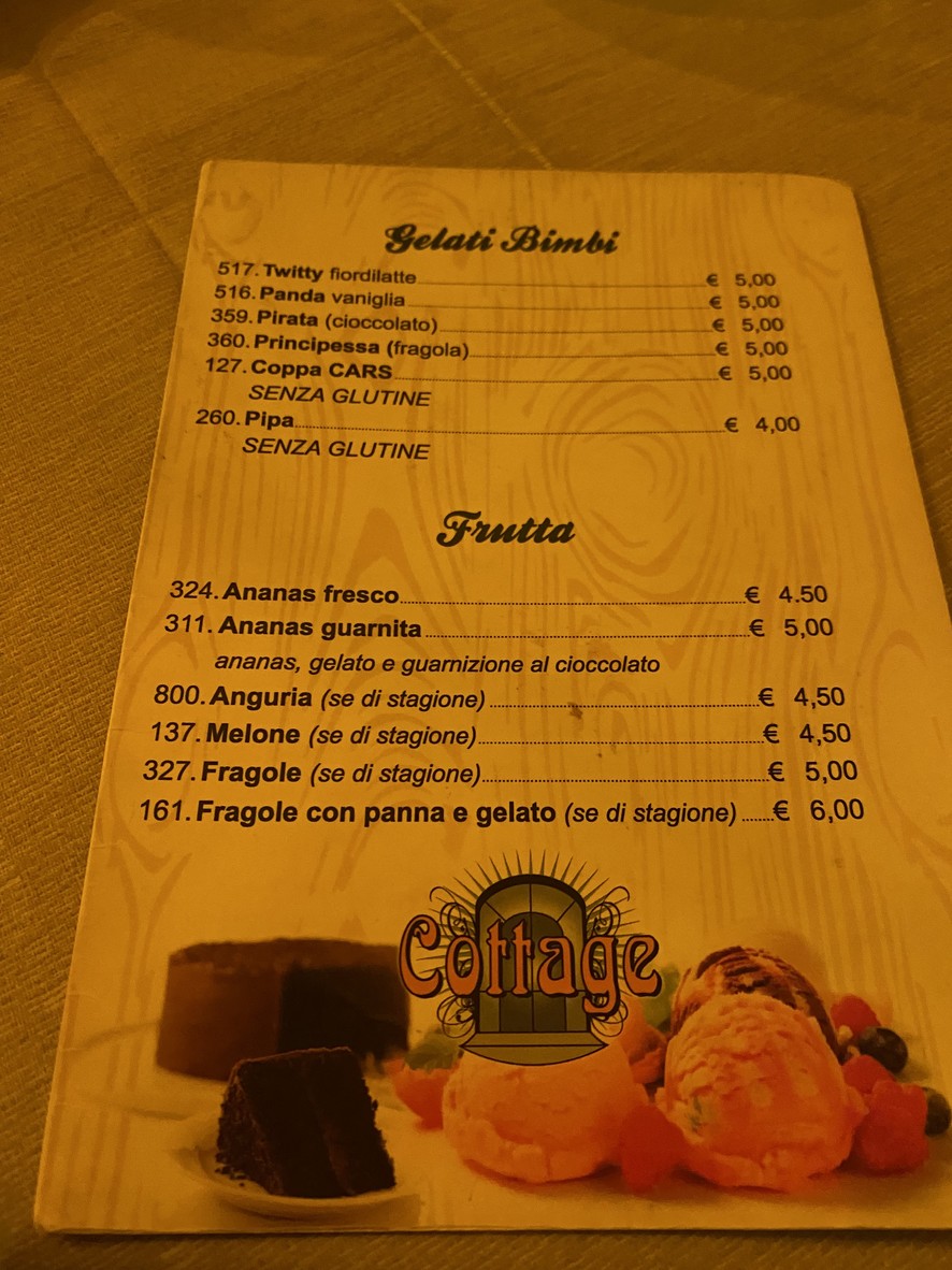 Cottage menu 5