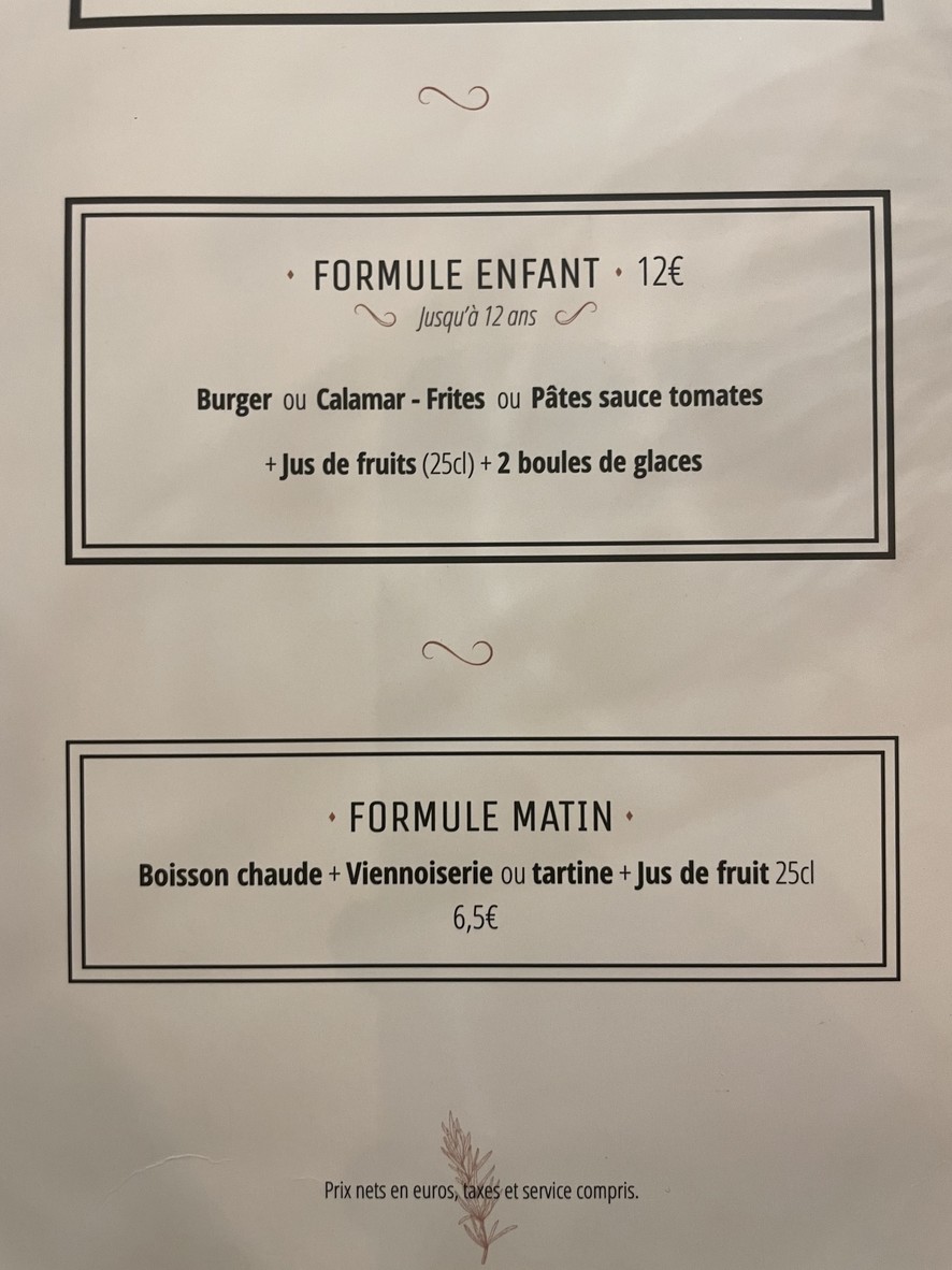 Le Limousin menu 3