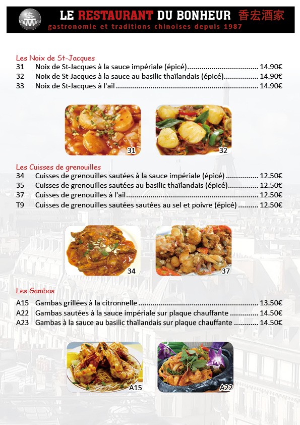 Le Restaurant du Bonheur menu 4