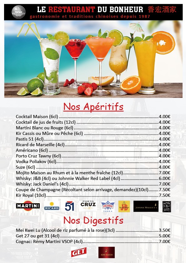 Le Restaurant du Bonheur menu 9