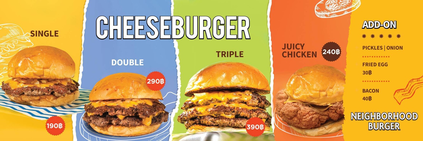 Neighborhood Burger menu 1