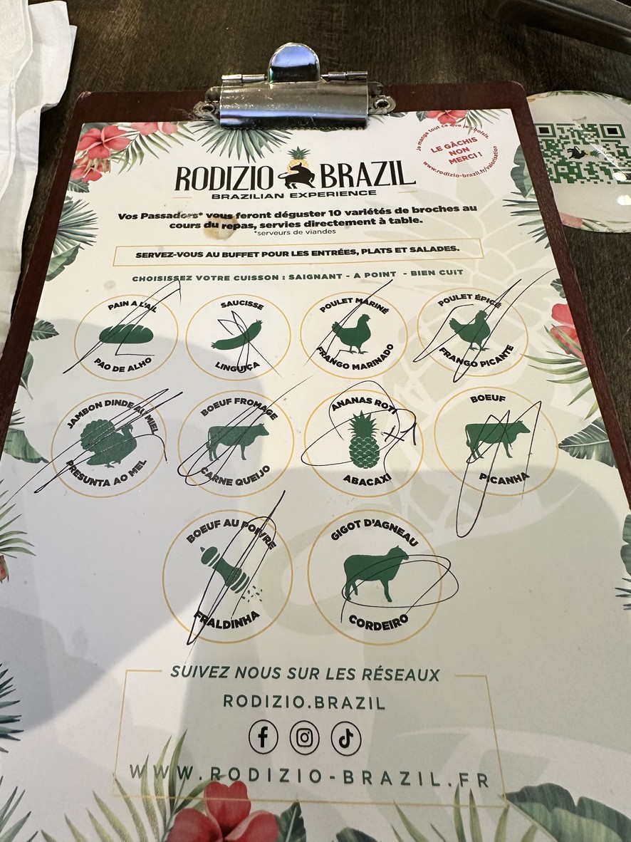 Rodizio Brazil - Colombes menu 2
