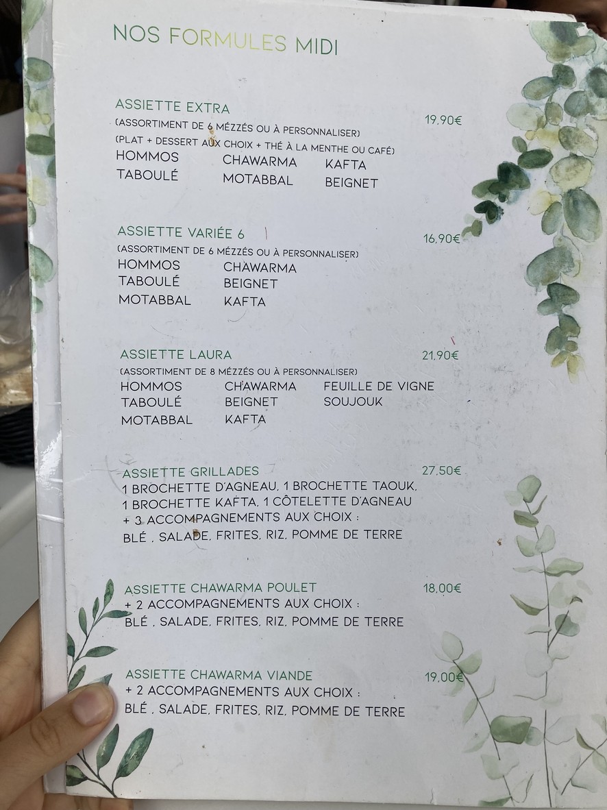 Laura menu 1