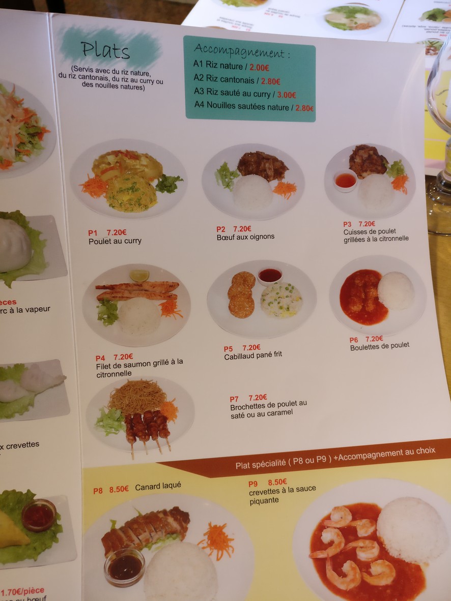 Hanoi - Restaurant Vietnamese menu 3