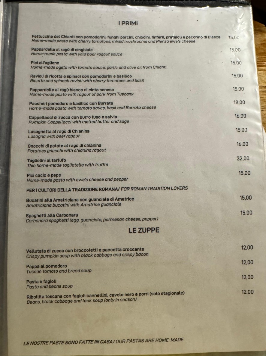 Il Chianti Osteria Toscana dal 1960 menu 2