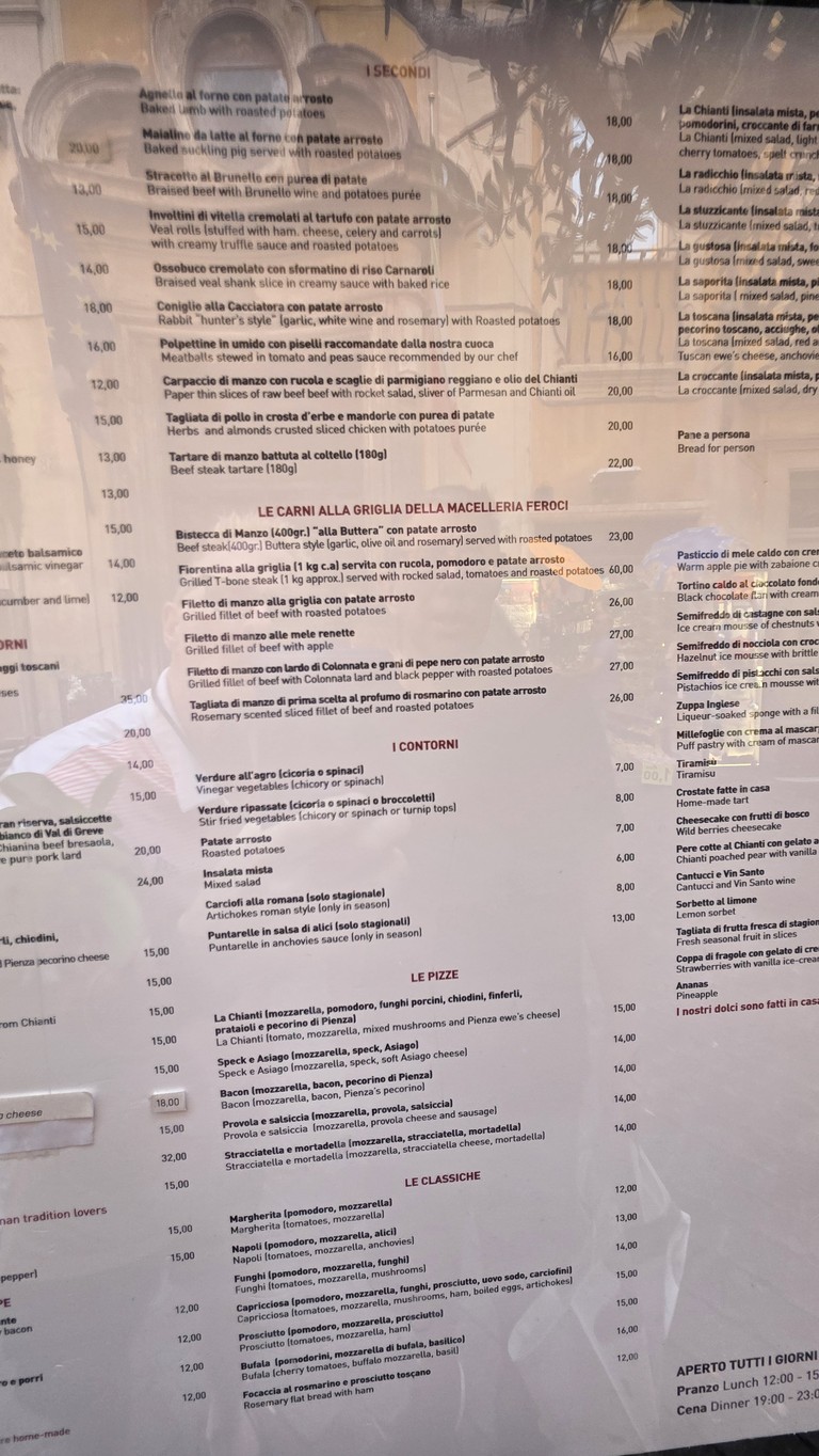 Il Chianti Osteria Toscana dal 1960 menu 4