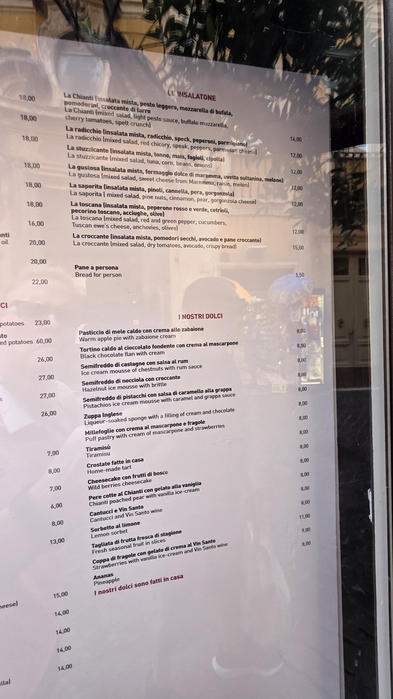 Il Chianti Osteria Toscana dal 1960 menu 6