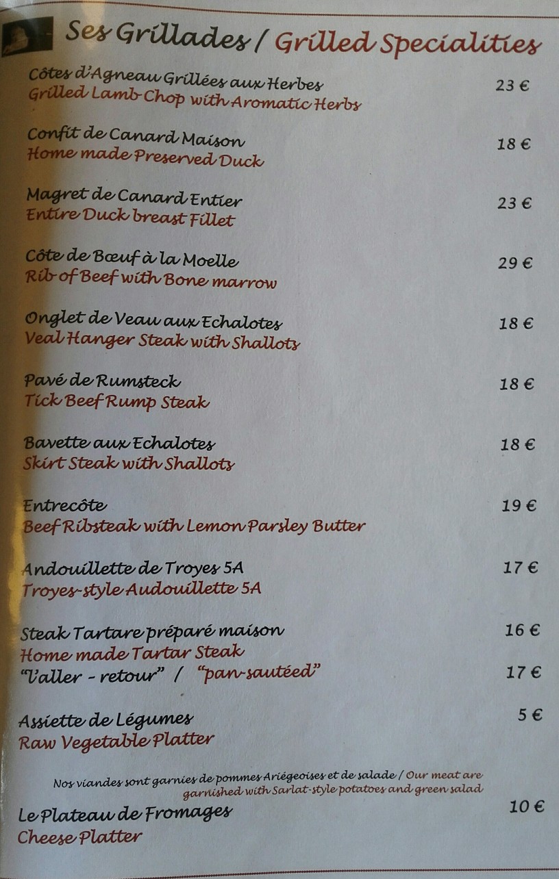 La Bodega menu 2