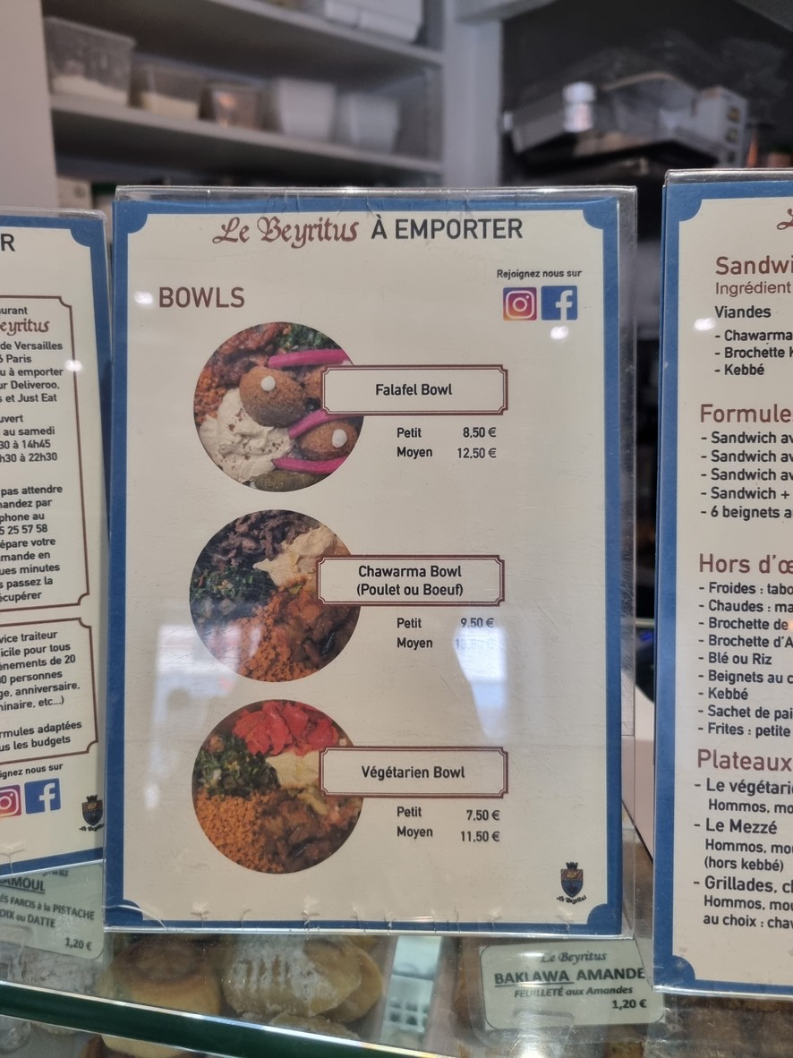 Le Beyritus menu 2