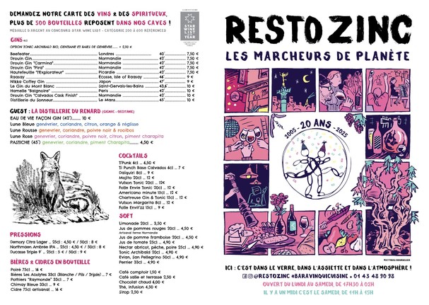 Resto Zinc Les Marcheurs de Planète