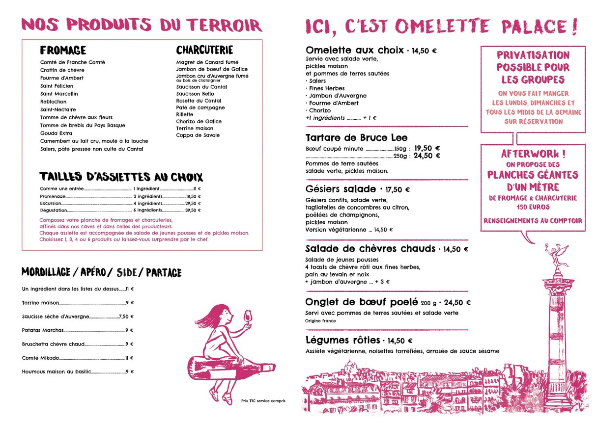 Resto Zinc Les Marcheurs de Planète menu 2