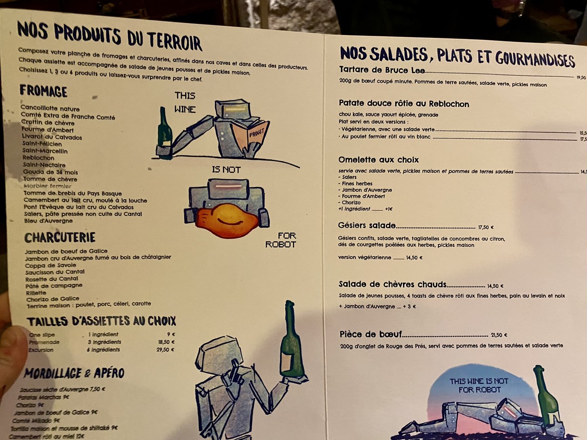 Resto Zinc Les Marcheurs de Planète menu 3