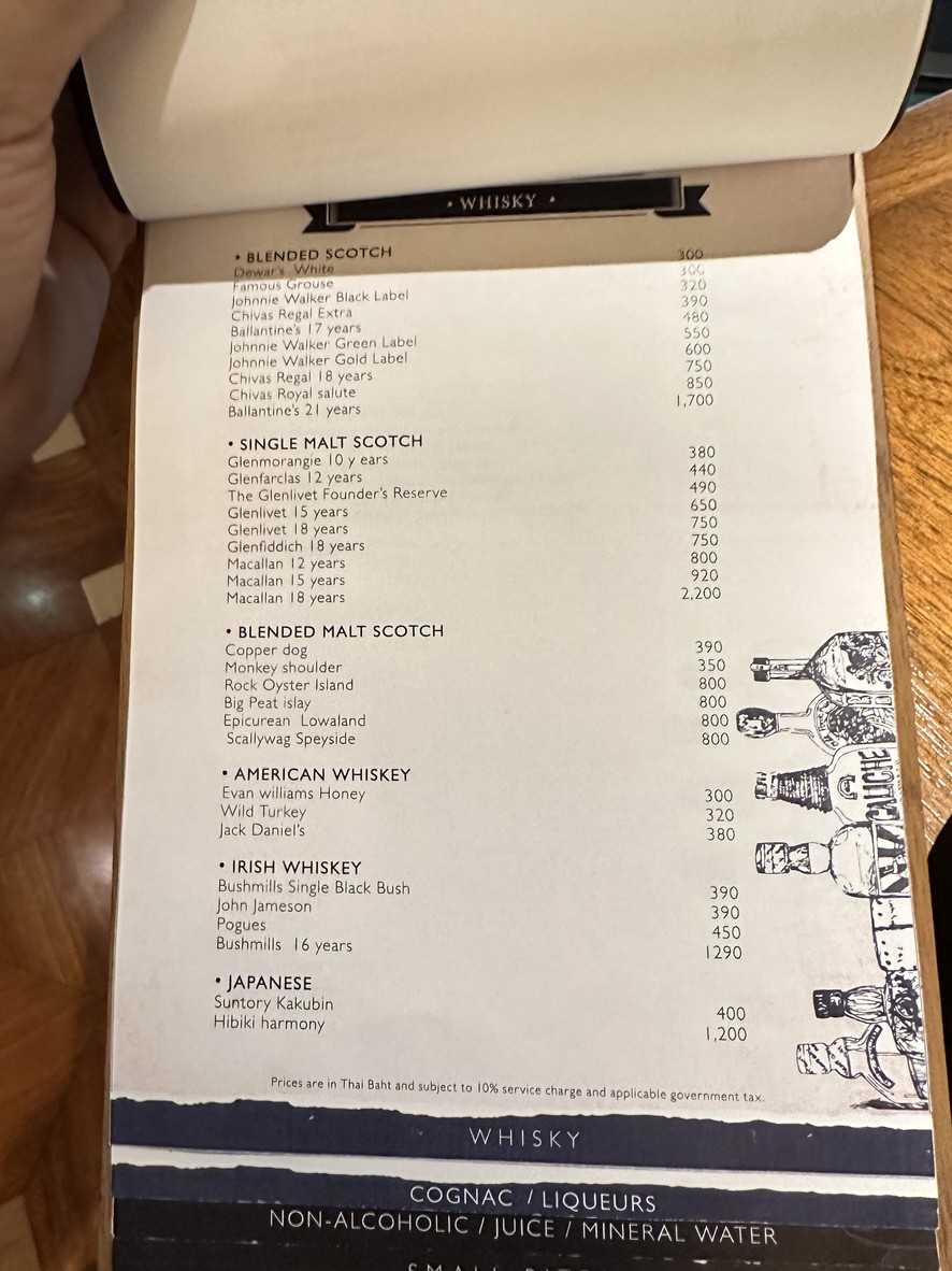 丽都咖啡馆和露台，曼谷半岛酒店 menu 8