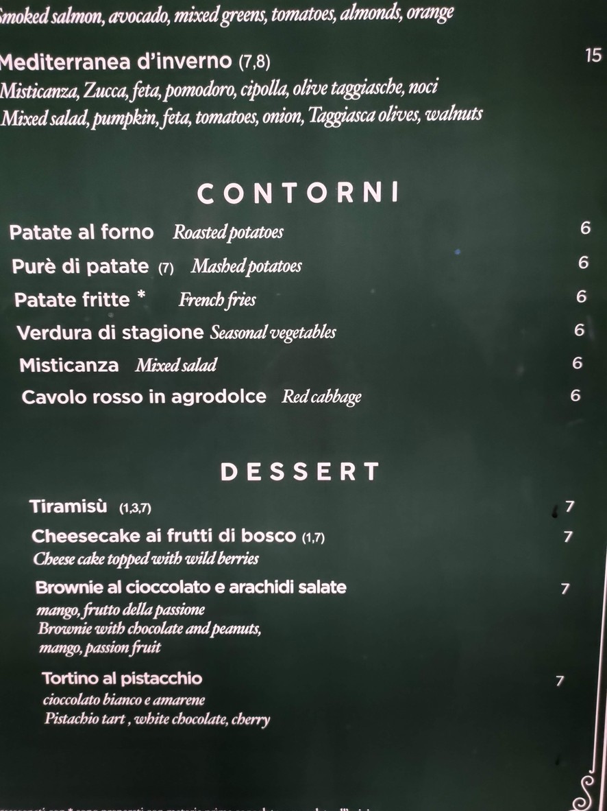 Cambio trastevere menu 5
