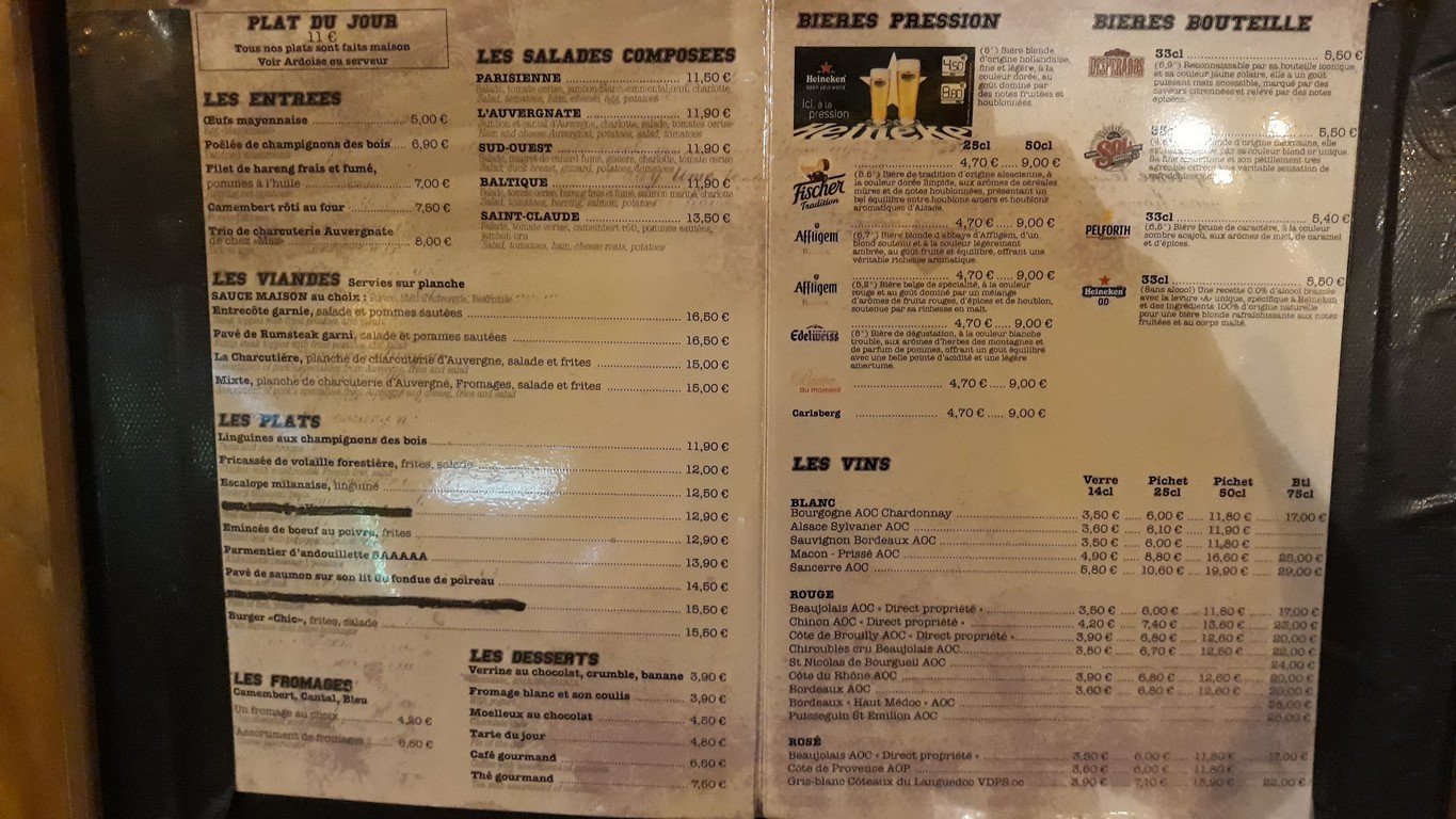 L'Entrepôt Saint-Claude menu 2