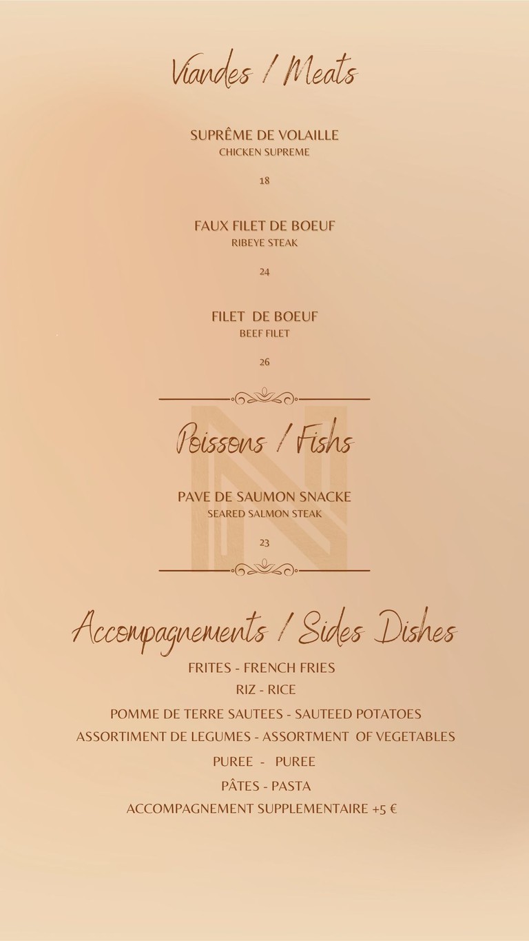 Le Ney menu 3