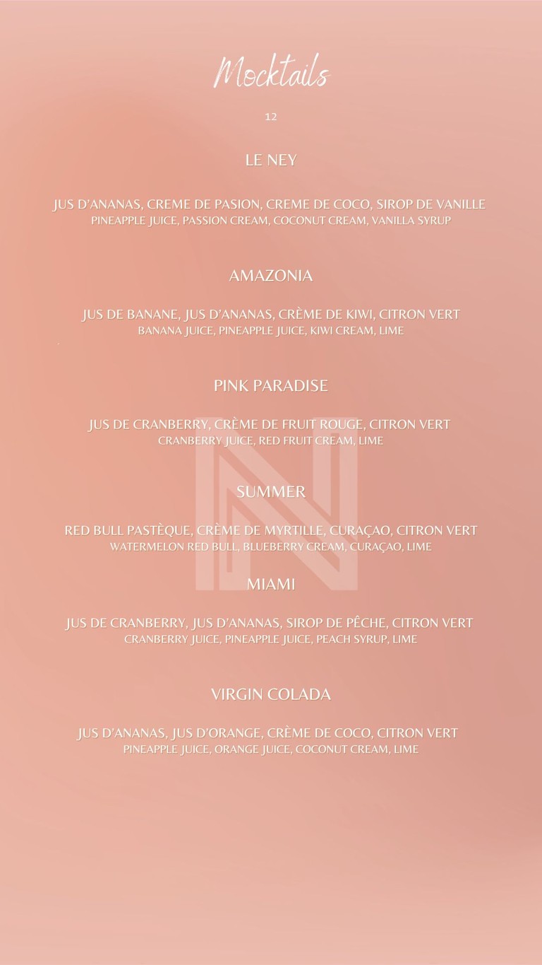 Le Ney menu 4