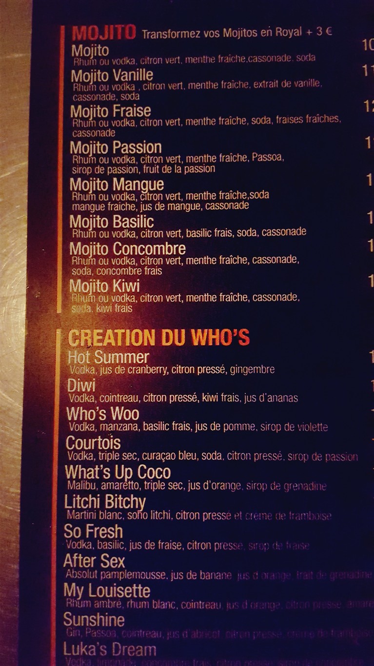 Who's menu 4
