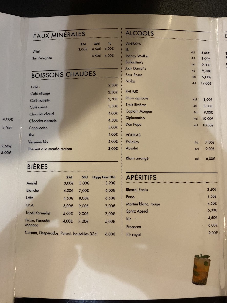 Le Dax menu 2