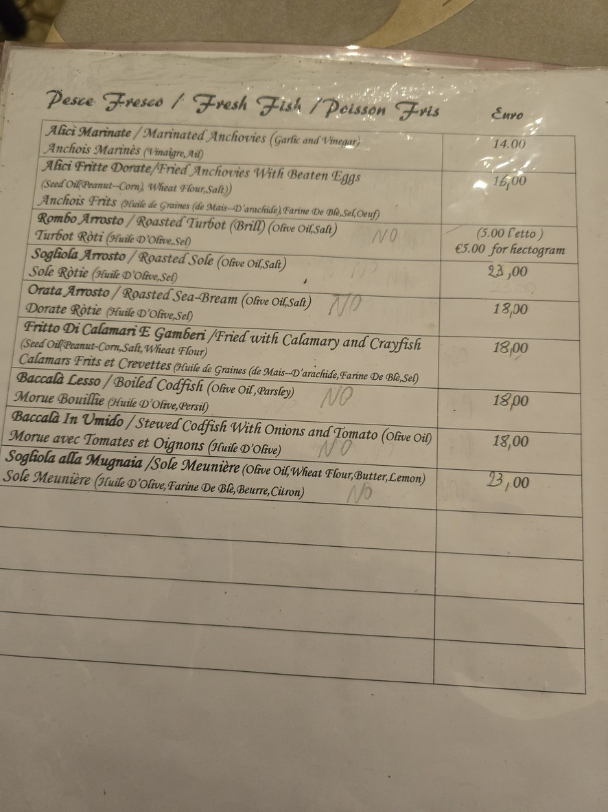 Da Emilio menu 2