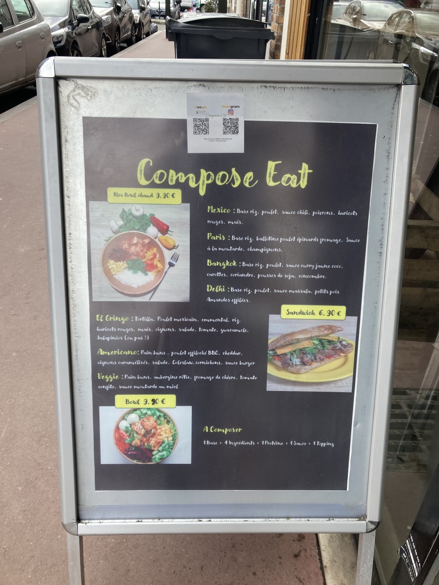 Compose eat menu 1