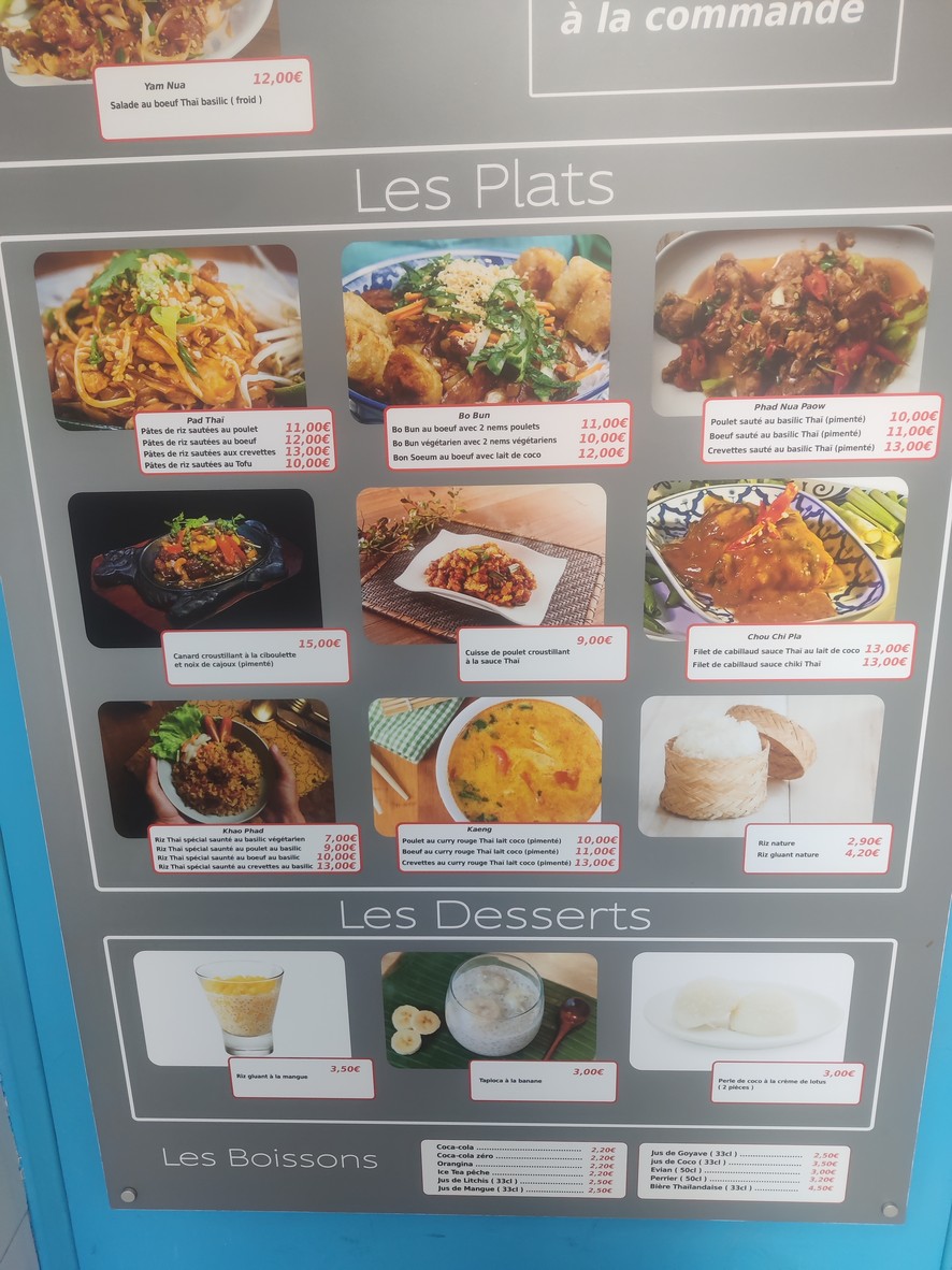 Baan Thais menu 1