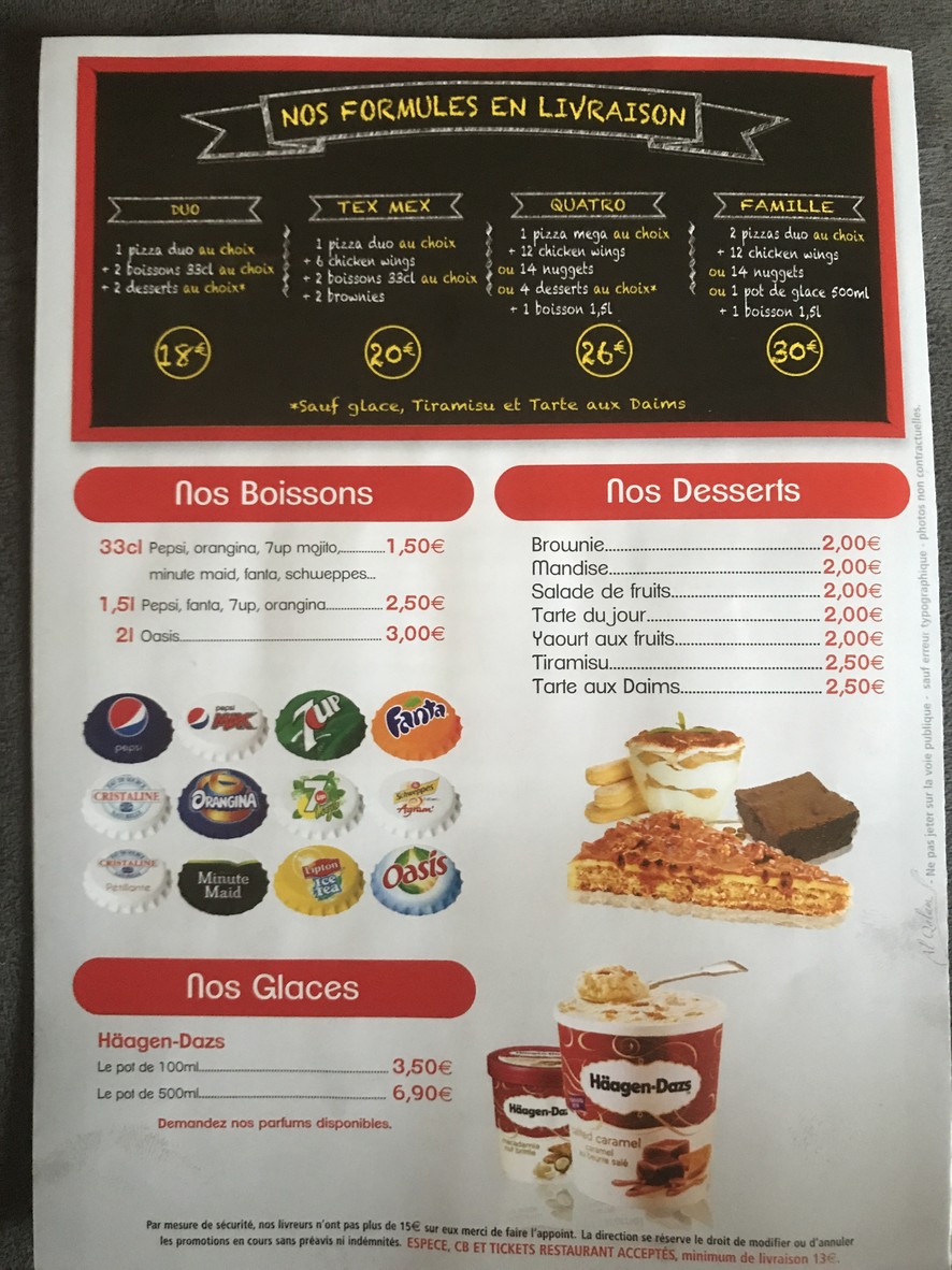 Dream Pizza menu 4
