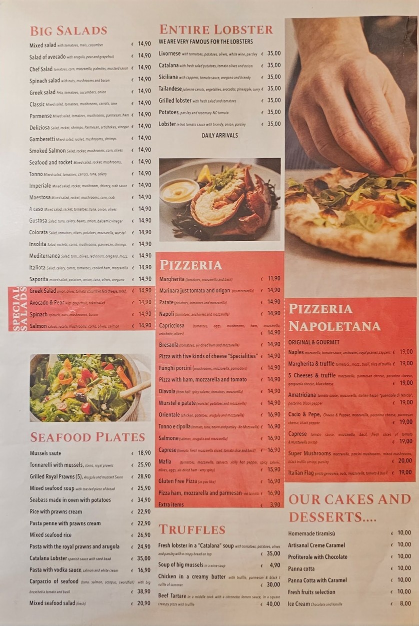 SPAGHETTO'S menu 4