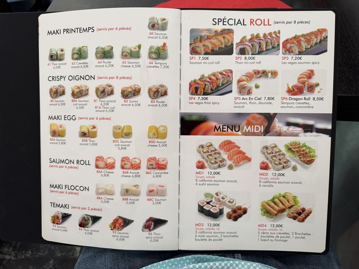 Dream Sushi Boulogne menu 3
