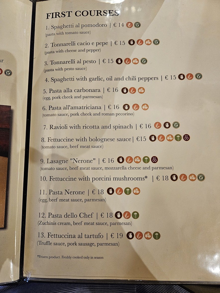 Nerone menu 3