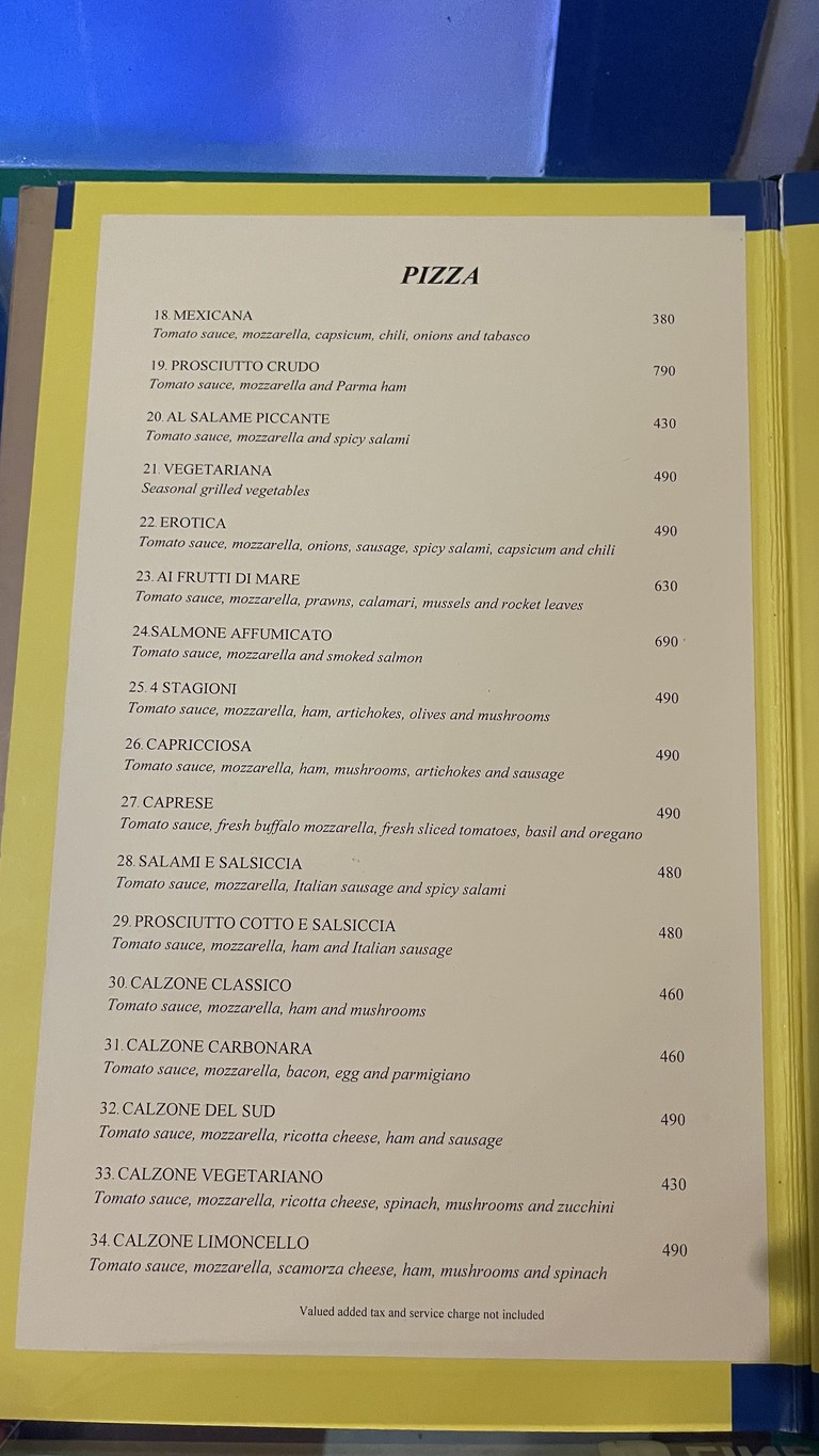 PIZZERIA LIMONCELLO menu 2