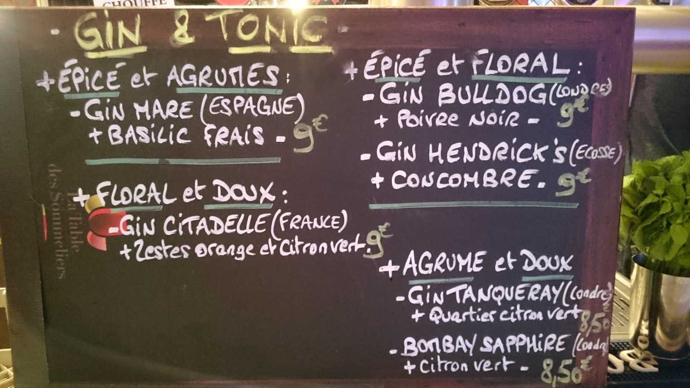 L'Étoile de Montmartre menu 3