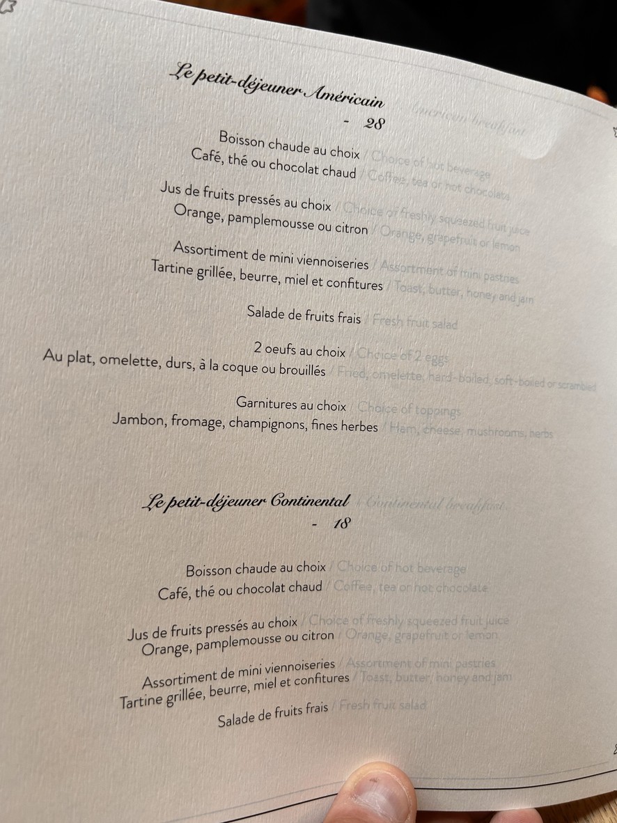 Thoumieux menu 2
