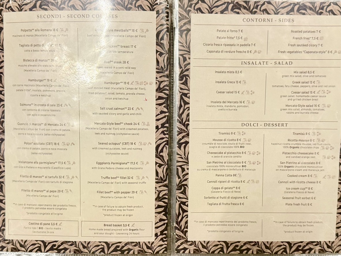Mercato Hostaria Roma menu 4