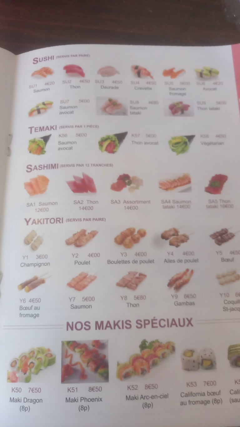 Jardin de Bambou menu 4