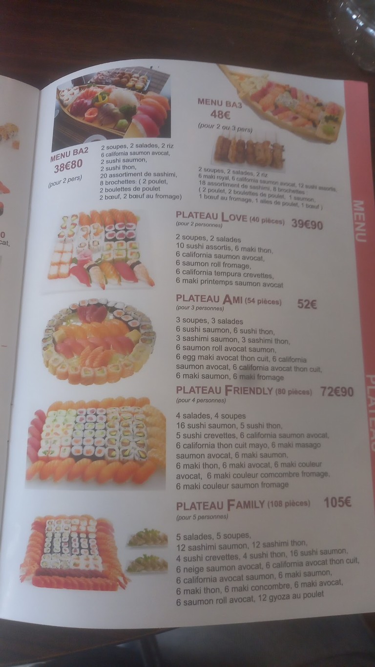 Jardin de Bambou menu 7